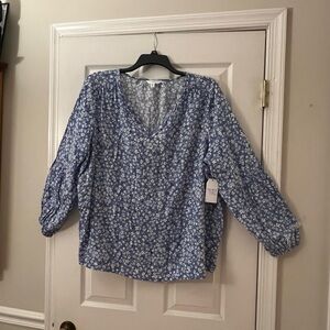 NWT Ladies Plus Time and Tru Blouse